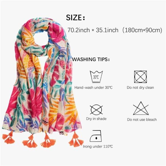 Women Lightweight Fashion Scarves Boho 002 - Picture 3 of 5